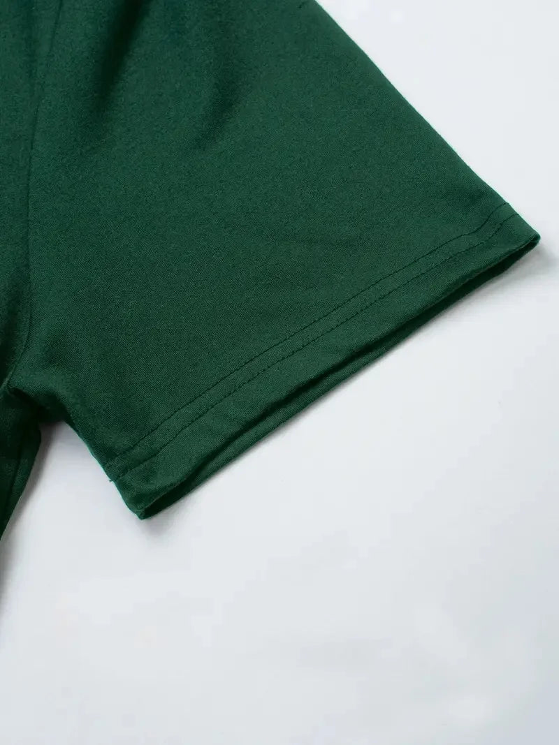 Camiseta de Verano para Hombre 100% Algodón – Estilo Casual y Suelto con Estampado “Best Dad”, Cuello Redondo y Manga Corta