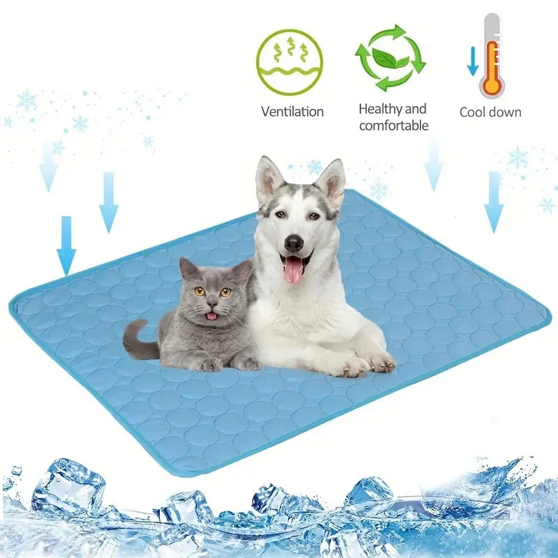 Esterilla refrescante para Gatos y Perros, cama fría de verano para mascotas, extragrande, para Gatos, perros pequeños y grandes, accesorios para mascotas, manta duradera para gatos, sofá, manta de hielo para gatos