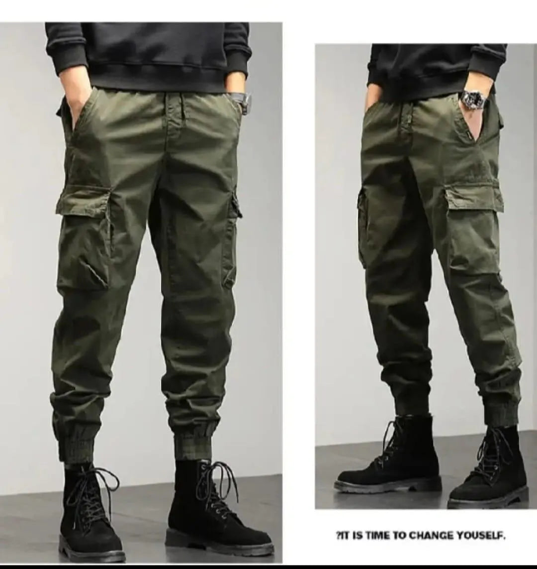 Pantalones de Hombre con 6 Bolsillos | Pantalones Cargo para Trabajo y Viajes | Ropa Casual para Exteriores