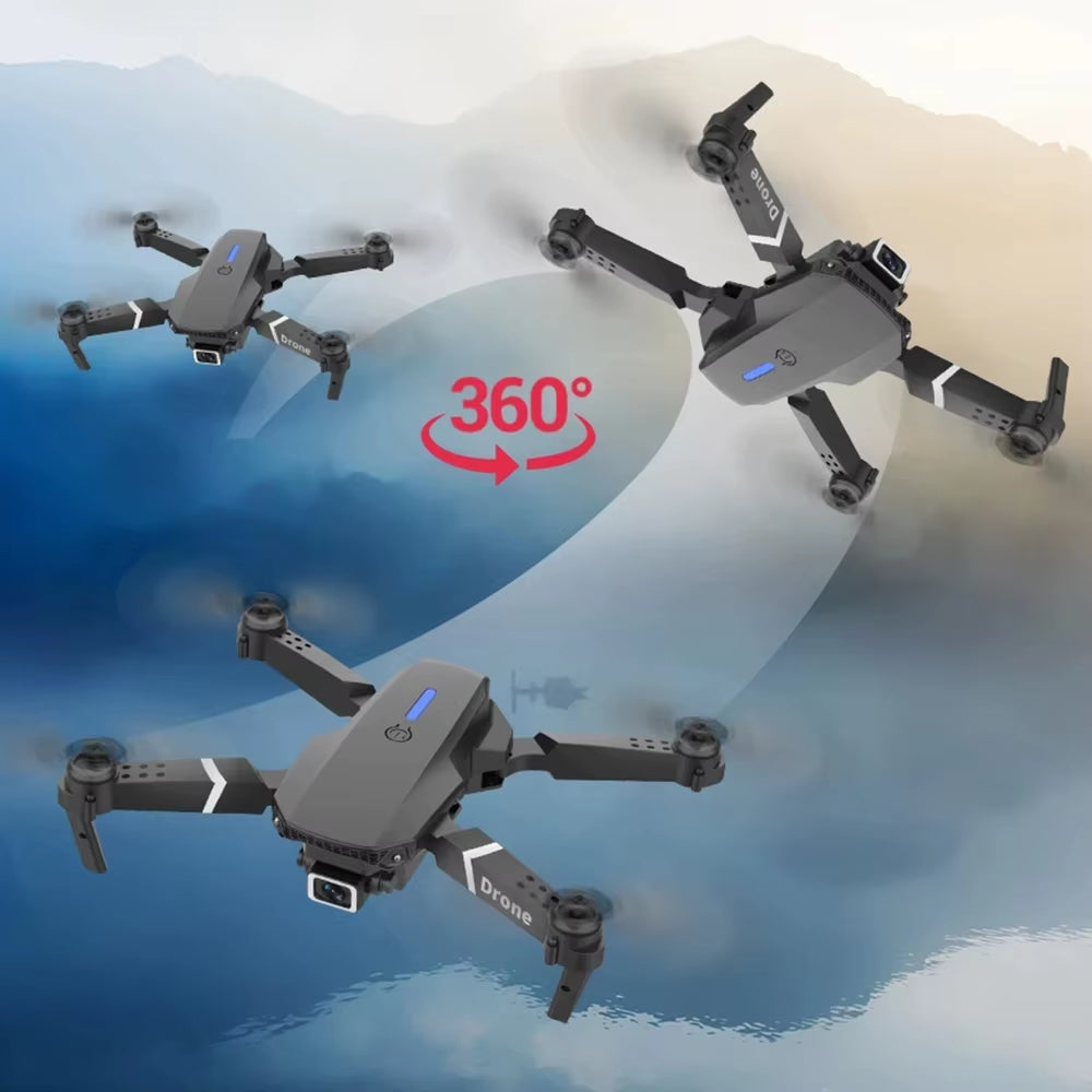 Dron profesional E88 4K gran angular HD 1080P, cámara Wifi FPV, retención de altura, plegable, cuadricóptero RC, juguetes para niños