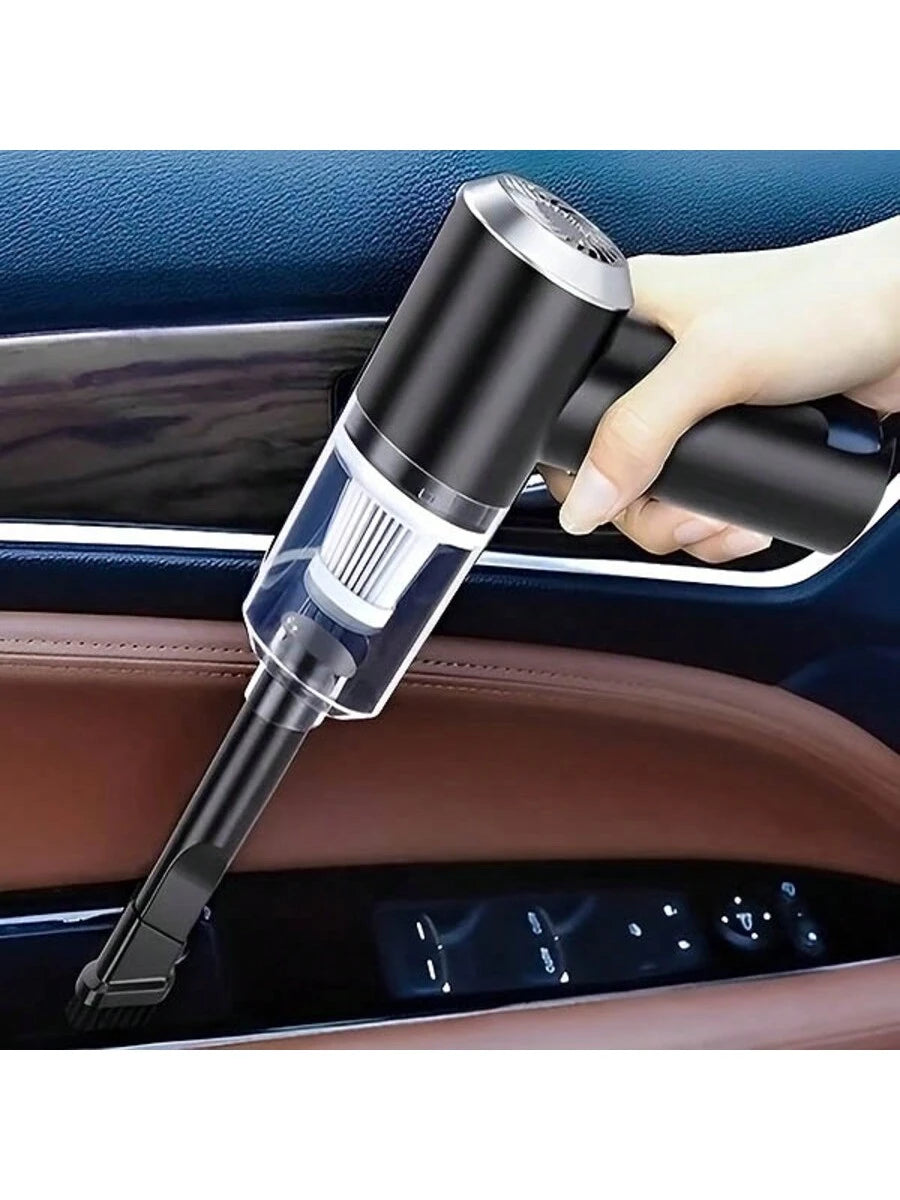 ASPIRADORA DE MANO INALÁMBRICA PARA COCHE, POTENTE, 2 EN 1, para el hogar y el coche. Recargable con doble puerto USB. Aspiradora recargable y plumero.
