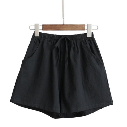 Pantalones cortos de verano para mujer, informales, de cintura alta, para adolescentes y niñas, transpirables, para correr y playa