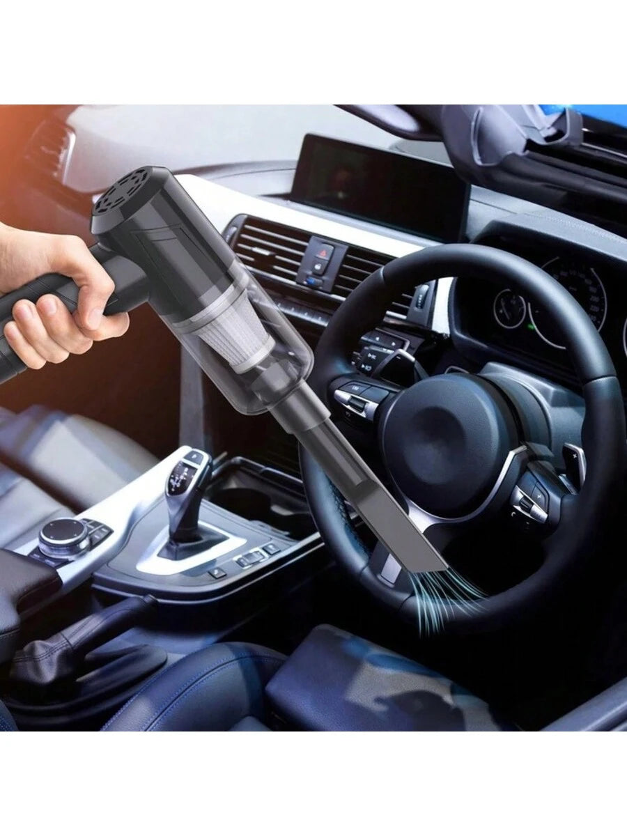 ASPIRADORA DE MANO INALÁMBRICA PARA COCHE, POTENTE, 2 EN 1, para el hogar y el coche. Recargable con doble puerto USB. Aspiradora recargable y plumero.