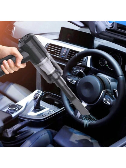 ASPIRADORA DE MANO INALÁMBRICA PARA COCHE, POTENTE, 2 EN 1, para el hogar y el coche. Recargable con doble puerto USB. Aspiradora recargable y plumero.