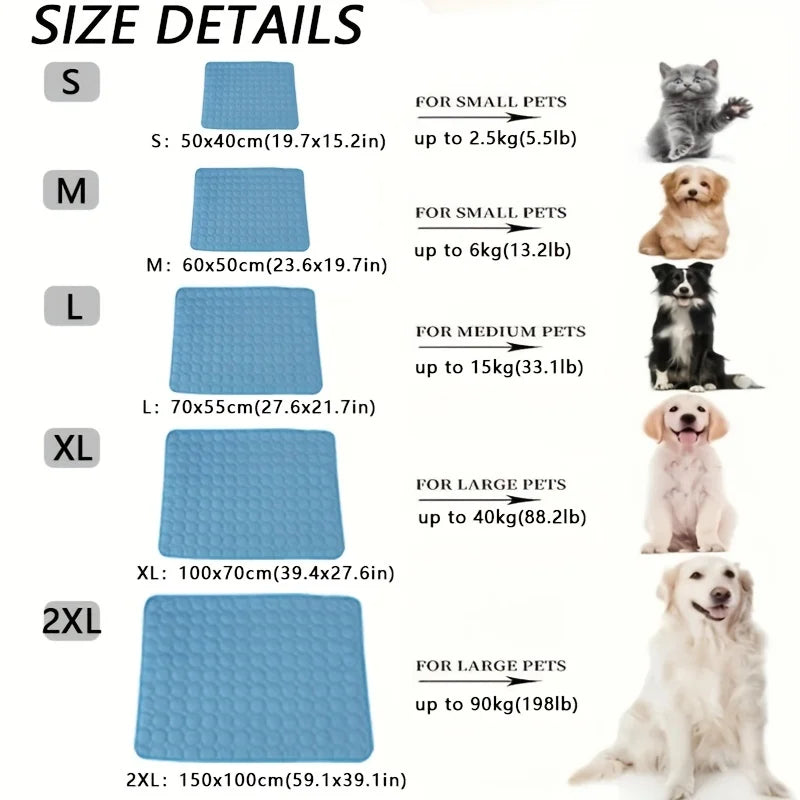 Esterilla refrescante para Gatos y Perros, cama fría de verano para mascotas, extragrande, para Gatos, perros pequeños y grandes, accesorios para mascotas, manta duradera para gatos, sofá, manta de hielo para gatos