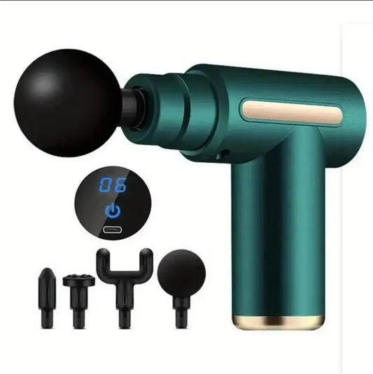 Mini Pistola de Masaje Muscular Portátil Masajeador Corporal de Percusión Profunda de Mano para Espalda, Cuello, Piernas y Cuerpo