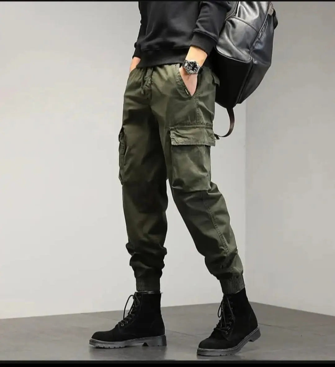 Pantalones de Hombre con 6 Bolsillos | Pantalones Cargo para Trabajo y Viajes | Ropa Casual para Exteriores